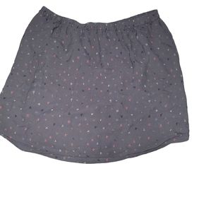 Boden Womens Mini Skirt 18L Gray Pull On Lined Pockets Stretch Geometric…